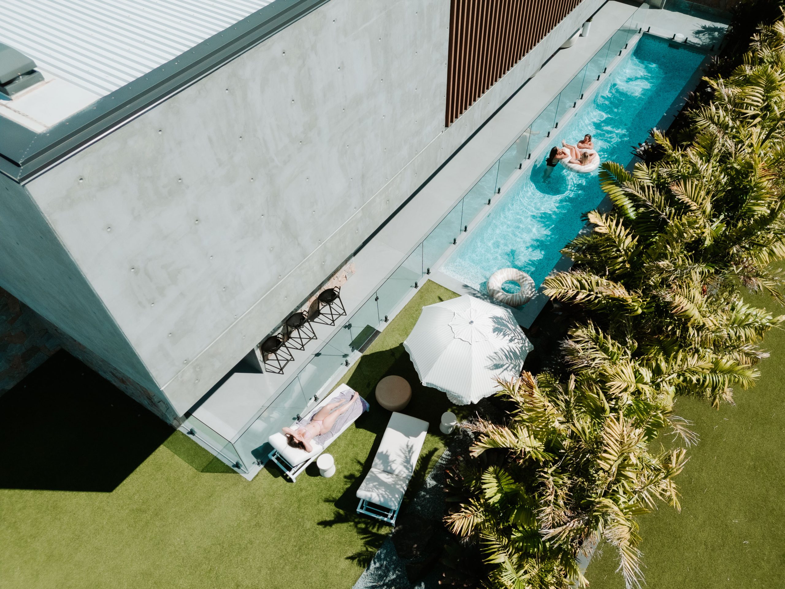 Aerial of Mana Beach House at Salt Beach, Kingscliff