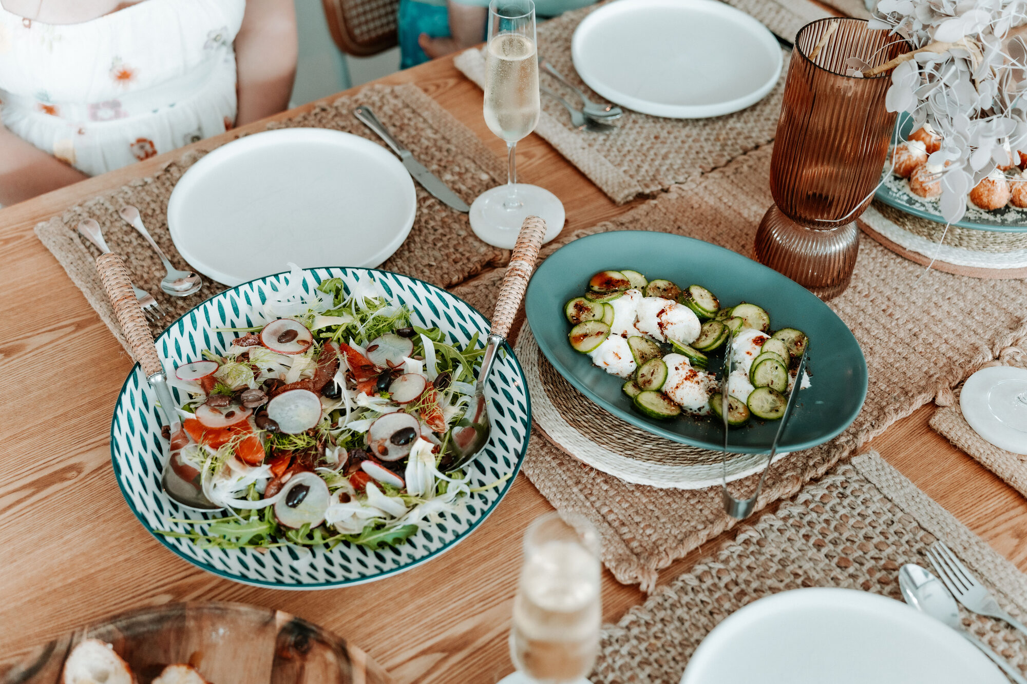 Kitchen & Dining — Set for lunch, Mana Beach House
